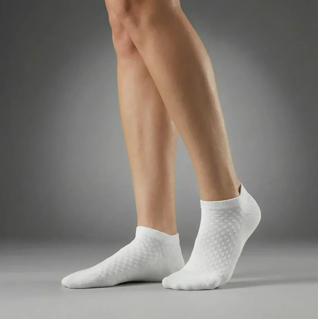 5 Calcetines tobilleros de bambú – Transpirables, suaves y antibacterianos