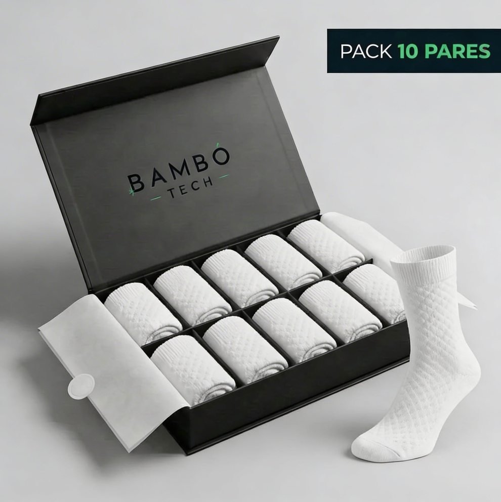 Calcetines de Bambú Sin Marcas, Transpirables y Antibacterianos