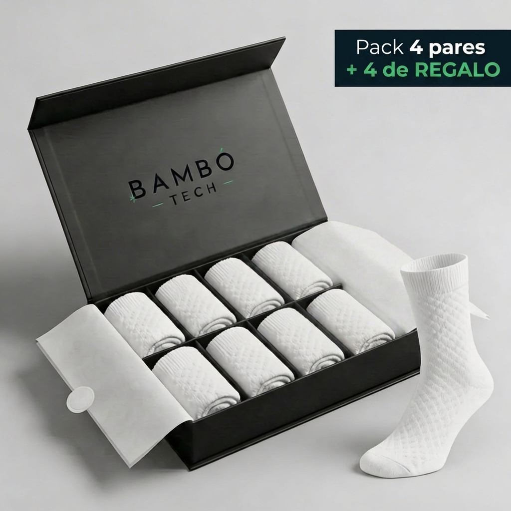 Calcetines de Bambú Sin Marcas, Transpirables y Antibacterianos