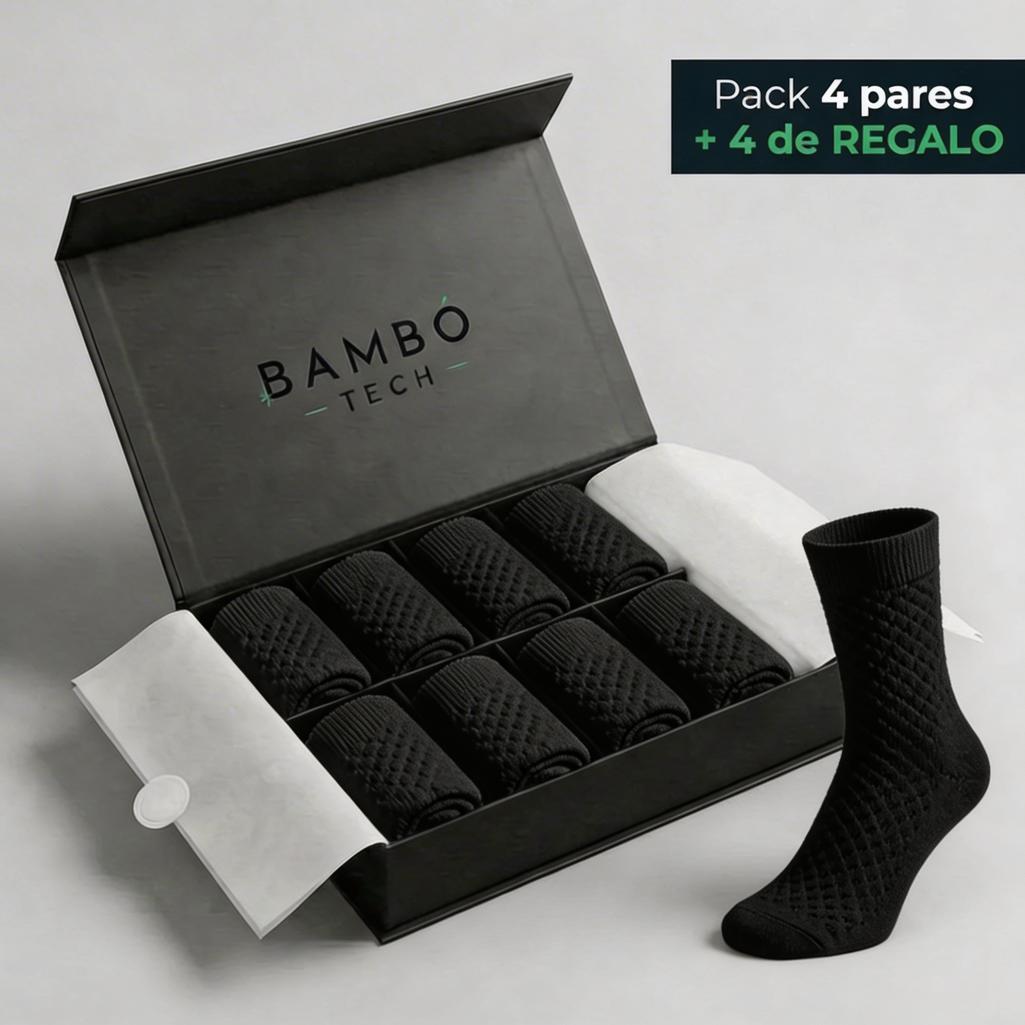 Calcetines de Bambú Sin Marcas, Transpirables y Antibacterianos