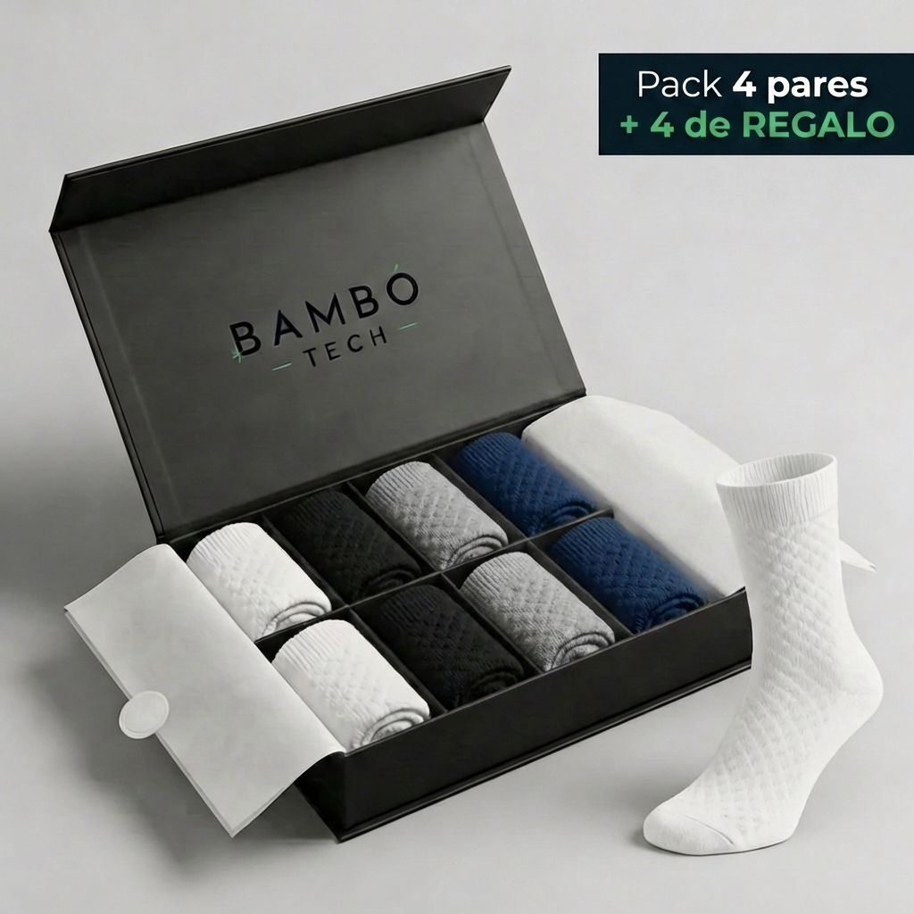 Calcetines de Bambú Sin Marcas, Transpirables y Antibacterianos