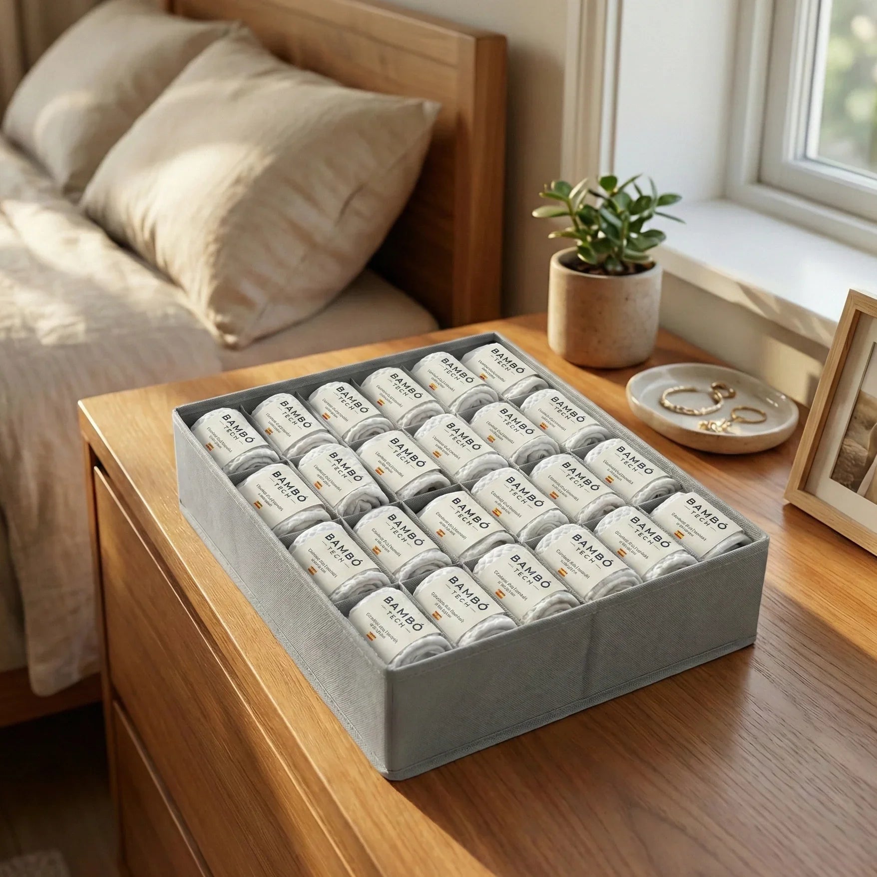 Organizador de cajones para calcetines y ropa interior