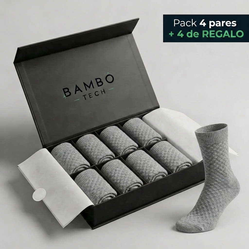 Calcetines de Bambú Sin Marcas, Transpirables y Antibacterianos