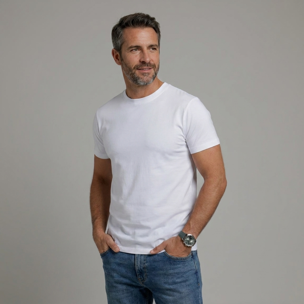 Camiseta de hombre en fibra de bambú – Antibacteriana, refrescante y suave