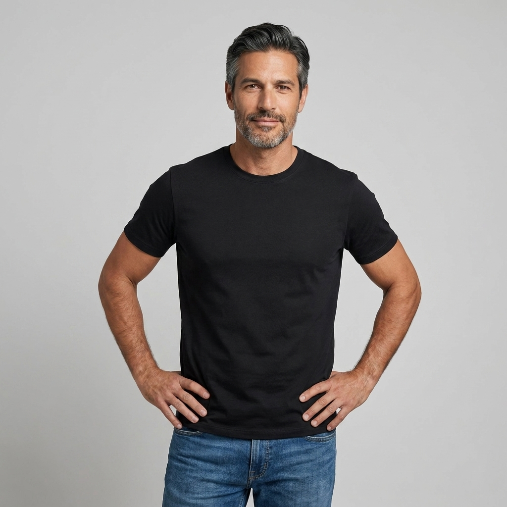 Camiseta de hombre en fibra de bambú – Antibacteriana, refrescante y suave