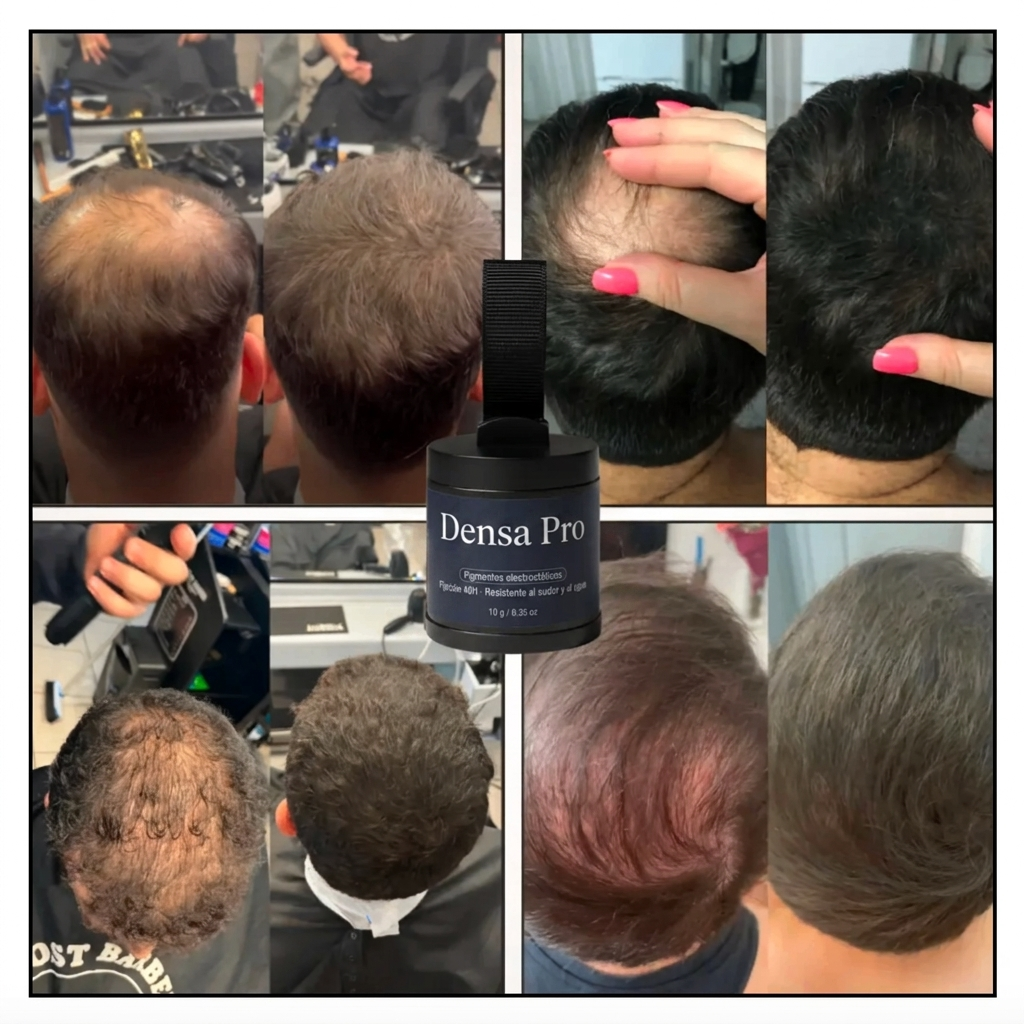 Densa Pro — Cabello Denso en 10 Segundos